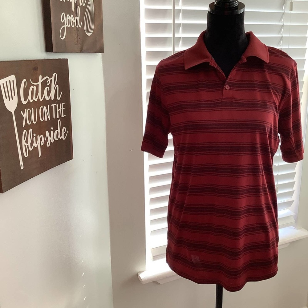 COLUMBIA Striped Short Sleeve Men's Polo M